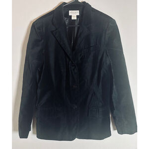 Jaclyn Smith Classic Black Velvet Blazer Women’s Size 14 Vintage